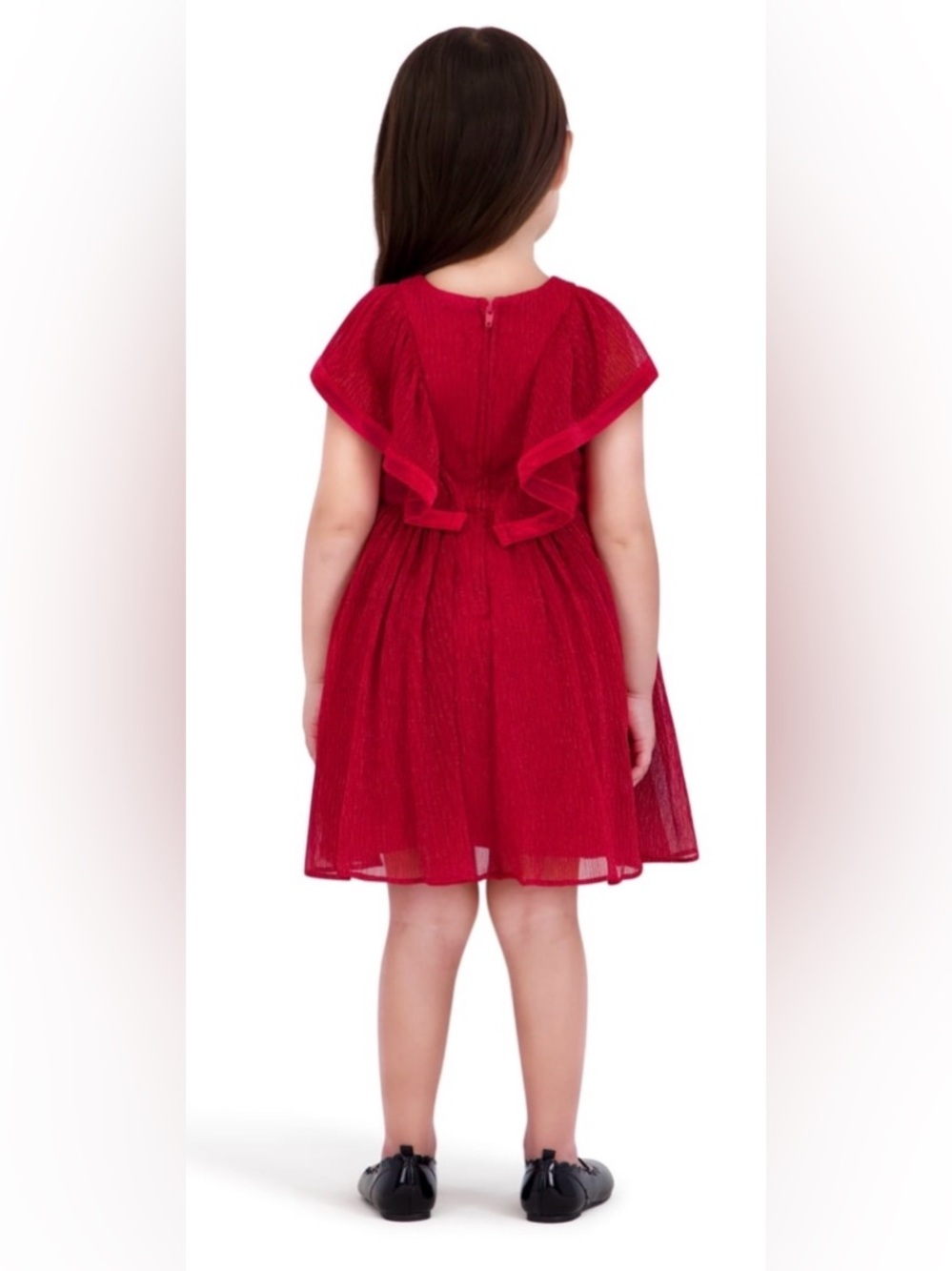 Kensie Girl Toddler 2T Red Flutter Sleeve Fit & Flare Holiday Dress NWT - Picture 12 of 12